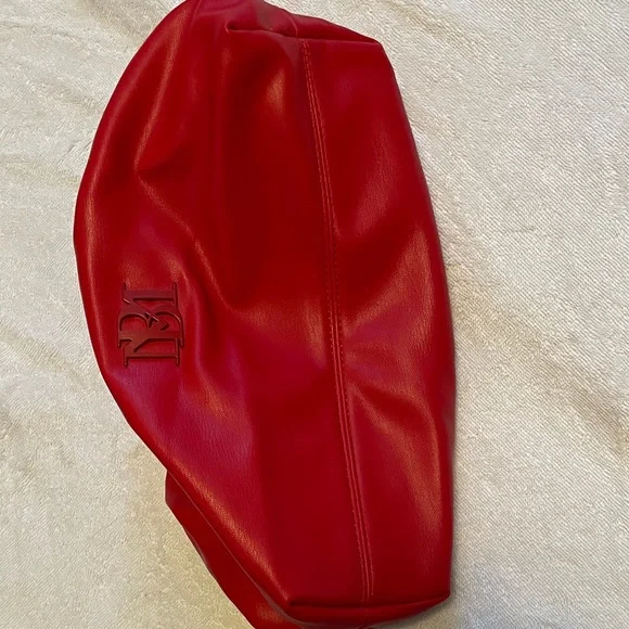 Badgley Mischka Red Faux Leather Clutch - Picture 5 of 6